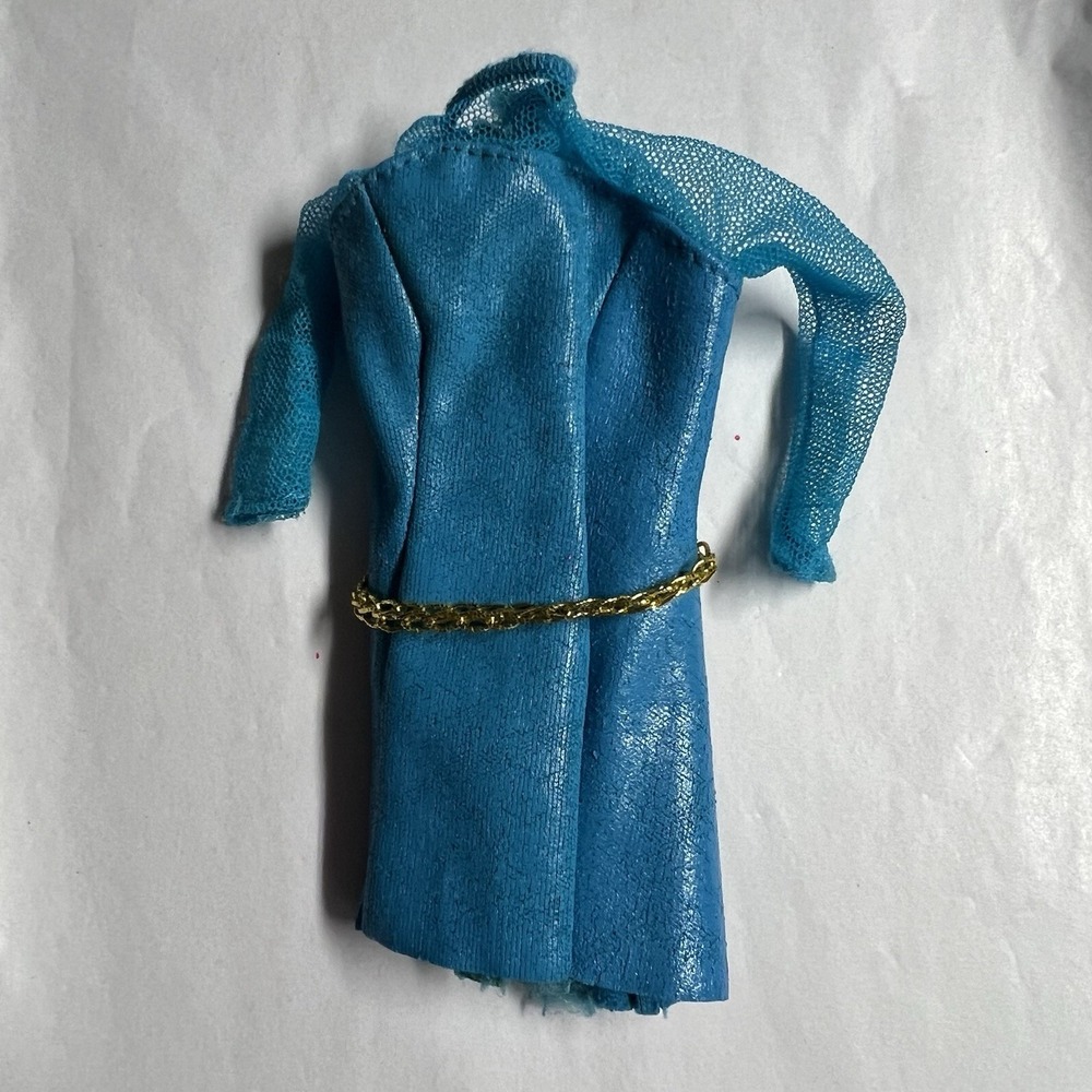 1992 Vintage Earring Magic Teresa Barbie Blue Dress 1990s Doll Clothes Shirt Top